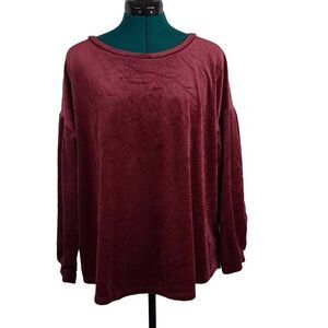 Ladies velveteen pullover top NWT